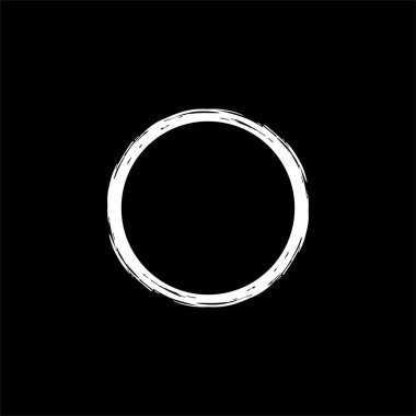 Zen Çemberi Simgesi Simgesi. Logo için Estetik Çember Şekli, Sanat Çerçevesi, Resim Çizimi, Web Sitesi veya Grafik Tasarım Elemanı. Vektör İllüstrasyonu