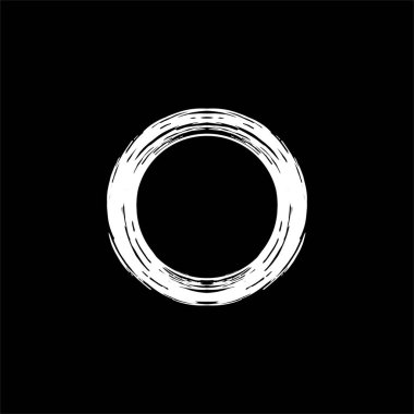 Zen Çemberi Simgesi Simgesi. Logo için Estetik Çember Şekli, Sanat Çerçevesi, Resim Çizimi, Web Sitesi veya Grafik Tasarım Elemanı. Vektör İllüstrasyonu