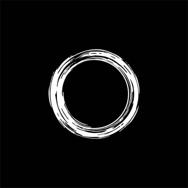 Zen Çemberi Simgesi Simgesi. Logo için Estetik Çember Şekli, Sanat Çerçevesi, Resim Çizimi, Web Sitesi veya Grafik Tasarım Elemanı. Vektör İllüstrasyonu