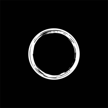 Zen Çemberi Simgesi Simgesi. Logo için Estetik Çember Şekli, Sanat Çerçevesi, Resim Çizimi, Web Sitesi veya Grafik Tasarım Elemanı. Vektör İllüstrasyonu