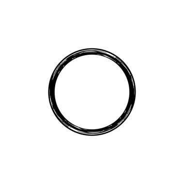 Zen Çemberi Simgesi Simgesi. Logo için Estetik Çember Şekli, Sanat Çerçevesi, Resim Çizimi, Web Sitesi veya Grafik Tasarım Elemanı. Vektör İllüstrasyonu