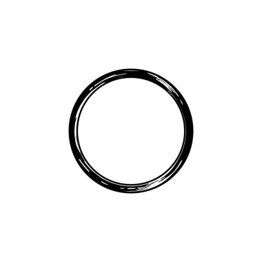 Zen Çemberi Simgesi Simgesi. Logo için Estetik Çember Şekli, Sanat Çerçevesi, Resim Çizimi, Web Sitesi veya Grafik Tasarım Elemanı. Vektör İllüstrasyonu