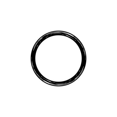 Zen Çemberi Simgesi Simgesi. Logo için Estetik Çember Şekli, Sanat Çerçevesi, Resim Çizimi, Web Sitesi veya Grafik Tasarım Elemanı. Vektör İllüstrasyonu