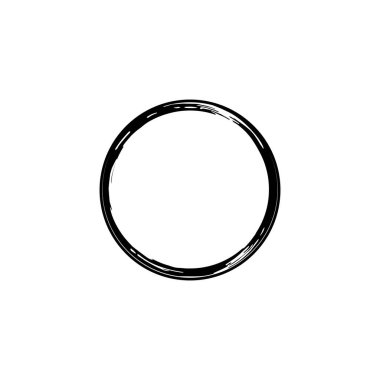 Zen Çemberi Simgesi Simgesi. Logo için Estetik Çember Şekli, Sanat Çerçevesi, Resim Çizimi, Web Sitesi veya Grafik Tasarım Elemanı. Vektör İllüstrasyonu