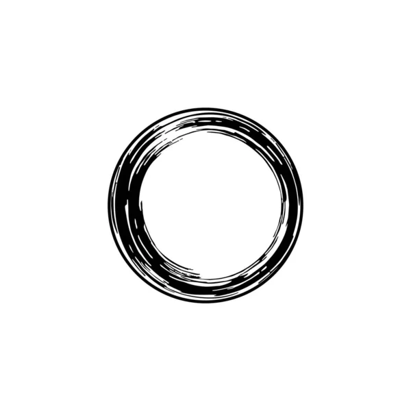 Símbolo Ícone Círculo Zen Forma Círculo Estético Para Logotipo Moldura — Vetor de Stock