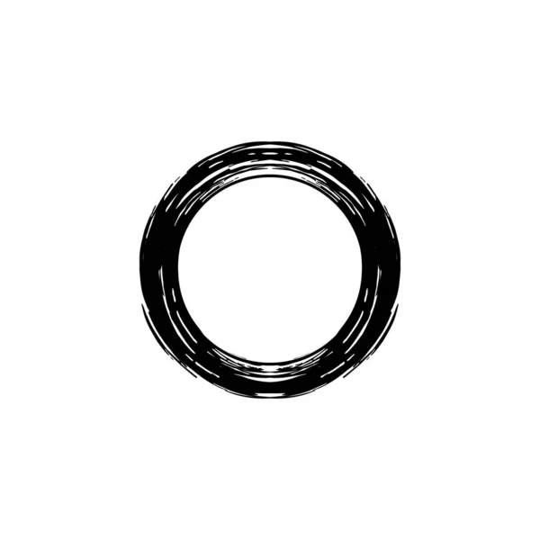 Zen Circle Icon Symbol Aesthetic Circle Shape Logo Art Frame — Stock Vector
