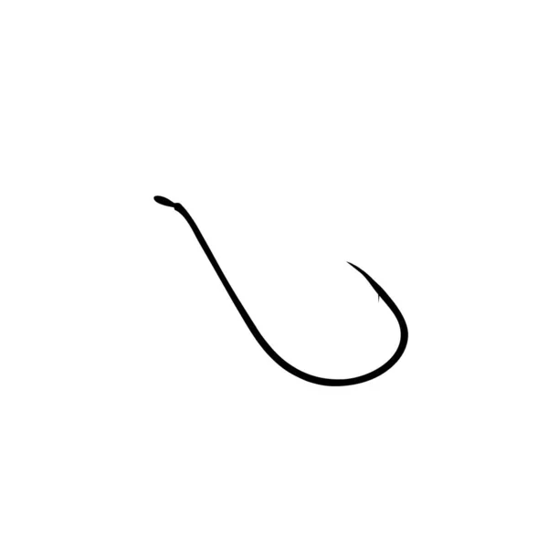 Fish Hook Silhouette Art Illustration Icon Symbol Apps Website Pictogram — Stock Vector