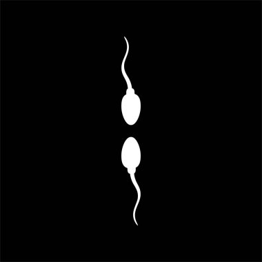 Simge, Sembol, Sanat İllüstrasyonu, Piktogram, Uygulamalar, Web Sitesi, Logo Tipi veya Grafik Tasarım Elemanı için Sperm Silueti. Vektör İllüstrasyonu
