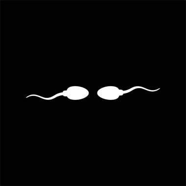 Simge, Sembol, Sanat İllüstrasyonu, Piktogram, Uygulamalar, Web Sitesi, Logo Tipi veya Grafik Tasarım Elemanı için Sperm Silueti. Vektör İllüstrasyonu