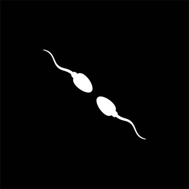 Simge, Sembol, Sanat İllüstrasyonu, Piktogram, Uygulamalar, Web Sitesi, Logo Tipi veya Grafik Tasarım Elemanı için Sperm Silueti. Vektör İllüstrasyonu