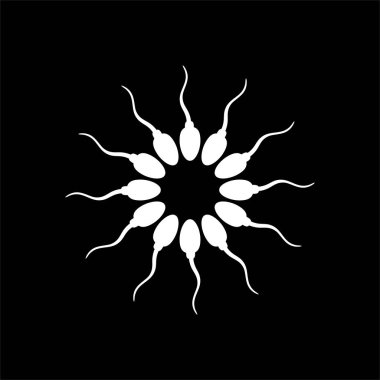 Simge, Sembol, Sanat İllüstrasyonu, Piktogram, Uygulamalar, Web Sitesi, Logo Tipi veya Grafik Tasarım Elemanı için Sperm Silueti. Vektör İllüstrasyonu