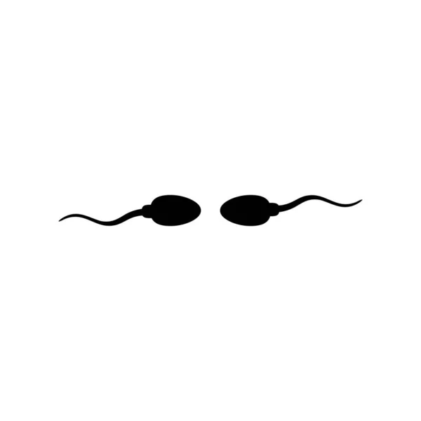 艺术图解 象形文字 应用程序 标识类型或图形设计元素的Sperm轮廓 病媒图解 — 图库矢量图片