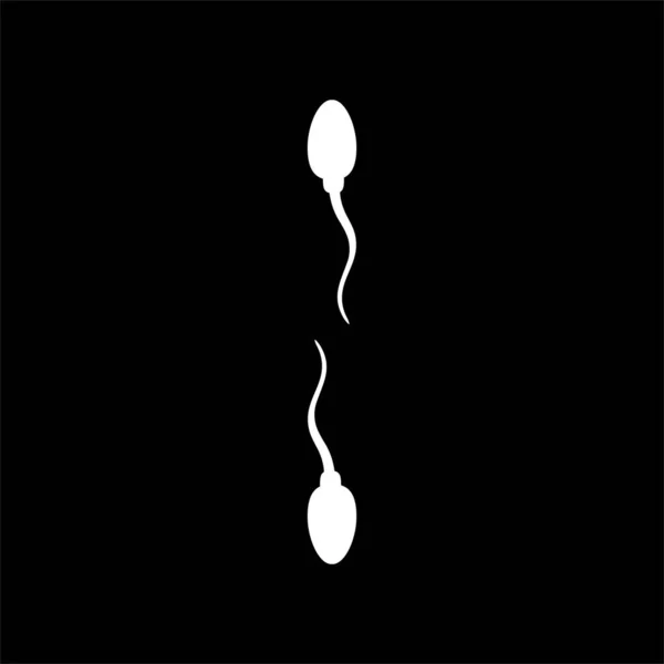 Silhueta Spermatozoa Para Ícone Símbolo Ilustração Arte Pictograma Aplicativos Site — Vetor de Stock