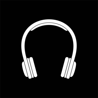 Simge, Sembol, Logo Tipi, Pictogram, Apps, Web Sitesi, Sanat Resimleri veya Grafik Tasarım Elemanı için Kulaklık veya Kulaklık Silueti. Vektör İllüstrasyonu