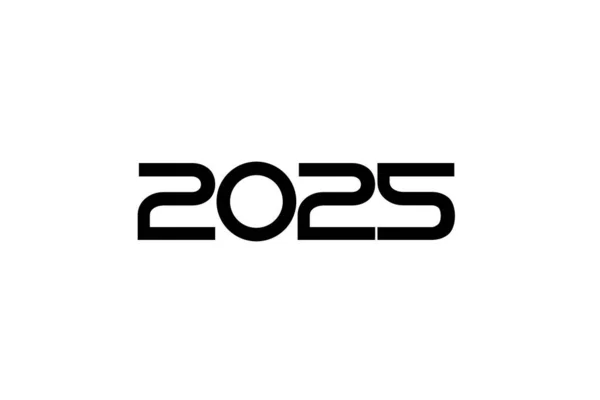 Дизайн 2025 Design Плоский Простой Запоминающийся Привлекающий Внимание Использован Дизайна — стоковый вектор