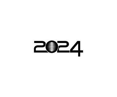 2024 Tasarım İllüstrasyonu, düz, basit, akılda kalıcı ve göz alıcı Takvim Tasarımı, Web sitesi, Haber, İçerik, Infographic veya Grafik Tasarım Elemanı için kullanılabilir. Vektör İllüstrasyonu