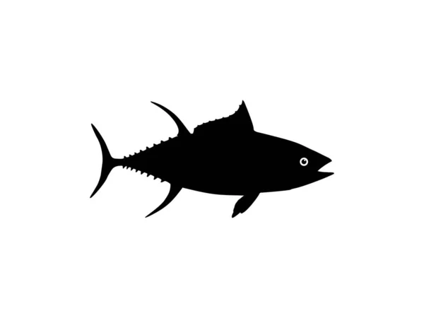 Силуэт Тунца Fish Использован Описания Типа Художественной Иллюстрации Пиктограммы Элемента — стоковый вектор