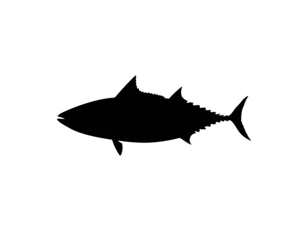 金枪鱼的扁平风格轮廓 可用于标志类型 艺术图解 象形文字 网站或平面设计元素 病媒图解 — 图库矢量图片