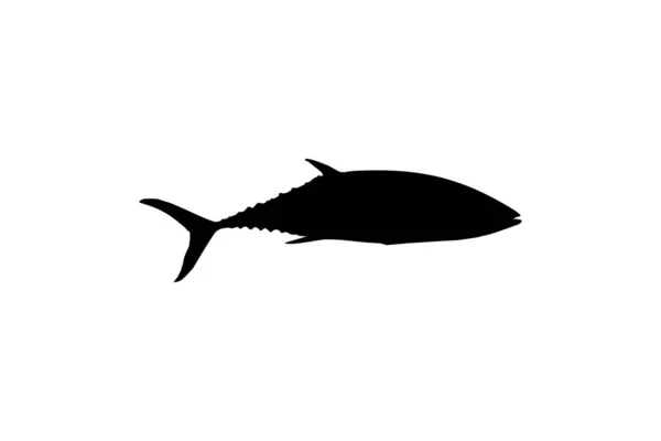 Lapos Stílus Silhouette Tuna Fish Használható Logó Típus Art Illusztráció — Stock Vector