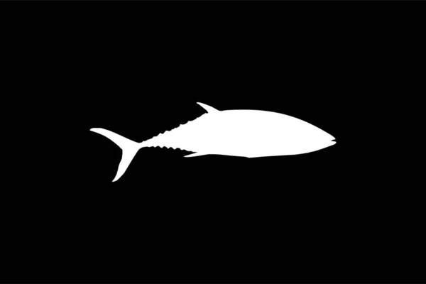 Silhueta Estilo Plano Atum Peixe Pode Usar Para Tipo Logotipo — Vetor de Stock