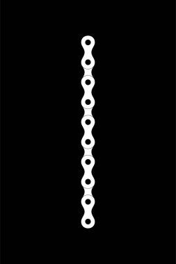 Motosiklet Zinciri, Bisiklet ya da Bisiklet, Makine, Sanat Illustration, Logo Type, Pictogram, Web sitesi ya da Grafik Tasarım Elemanı için Siluet. Vektör İllüstrasyonu  