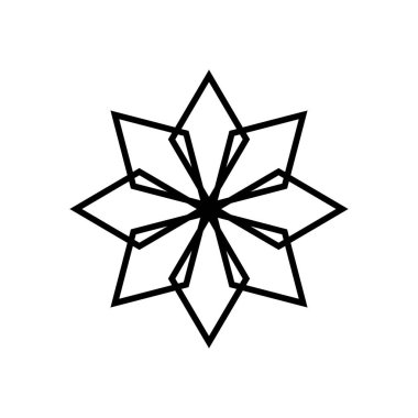 Yıldız Şekli Süslemesi, Sanatsal ve Hatırlanabilir, Logo Gramı, Sanat Dekorasyonu, Dekorasyonu, Dekorasyonu, Grafik Tasarım Elemanı veya Grafik Tasarım için kullanılabilir. Vektör İllüstrasyonu
