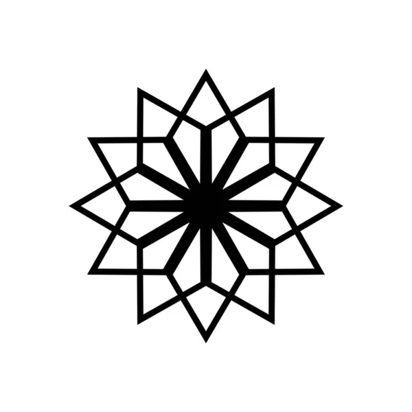Star Shape Ornamental Artístico Memorável Pode Usar Para Grama Logo — Vetor de Stock