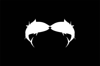 Ton Balığı Silueti, Logo Tipi, Sanat İllüstrasyonu, Pictogram, Web Sitesi veya Grafik Tasarım Elementi için kullanılabilir. Vektör İllüstrasyonu