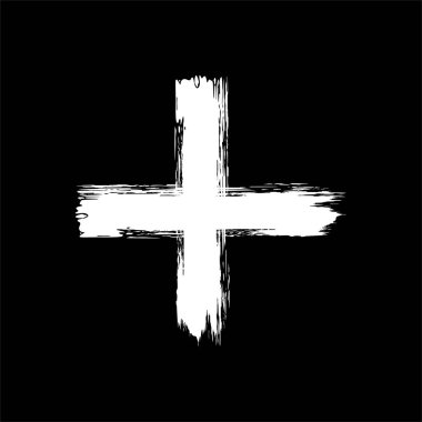 Boya Fırçası, Fırça Vuruşu, Soyut Artı şekli, Logo Gram, Sanat İllüstrasyonu, Mark veya Grafik Tasarım Elementi için kullanılabilir. Vektör İllüstrasyonu