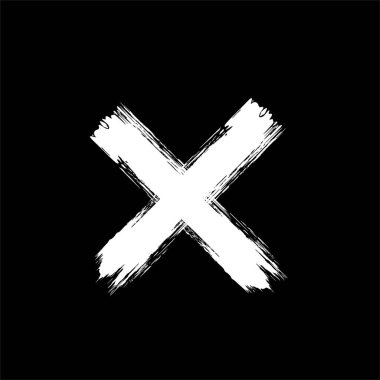 Boya Fırçası, Fırça Vuruşu, Soyut Çapraz şekil, Logo Gramı, Sanat İllüstrasyonu, Mark veya Grafik Tasarım Elementi için kullanılabilir. Vektör İllüstrasyonu