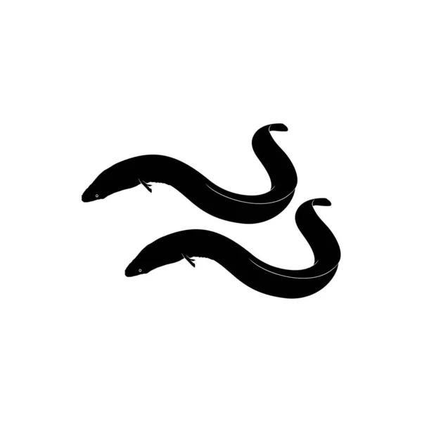 Eel Silhouette Logo Pictogram Website Apps Graphic Design Element Vector — Stock Vector