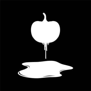 Kanlı Korkunç Balkabağı, İşaret, Simge, Cadılar Bayramı Teması Posteri, Korku ve Gizemli Sanat Resimleri için kullanılabilir. Vektör İllüstrasyonu