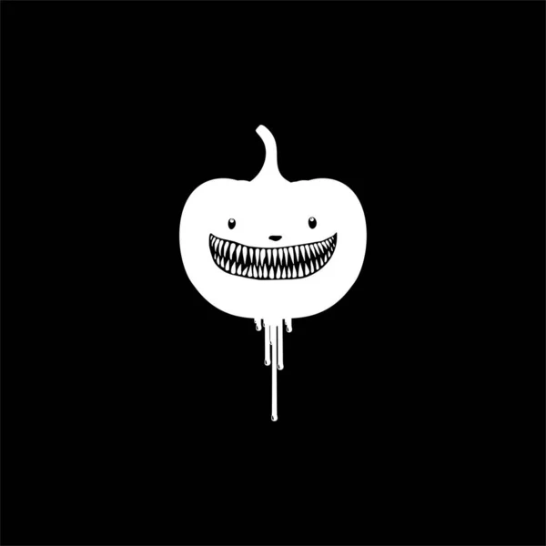 Bloody Scary Pumpkin Dapat Digunakan Untuk Sign Icon Symbol Dan - Stok Vektor