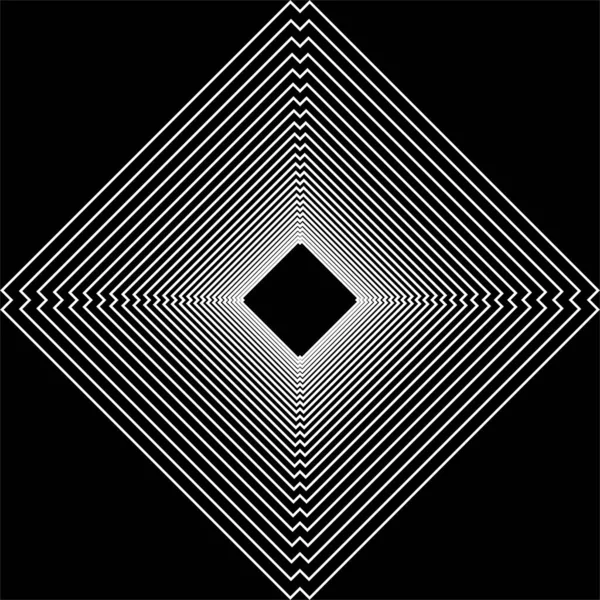 Visual Optical Illusion Dibuat Dari Komposisi Square Lines Dapat Digunakan - Stok Vektor