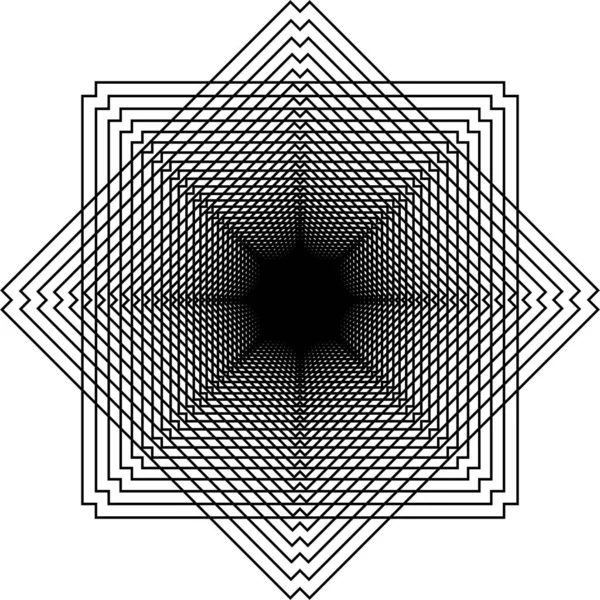 Visual Optical Illusion Δημιουργήθηκε Από Την Square Lines Σύνθεση Μπορεί — Διανυσματικό Αρχείο
