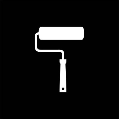 Boya Roller Silhouette, Logo Gram, Pictogram, Apps, Art Illustration, Website veya Grafik Tasarım Elemanı için kullanılabilir. Vektör İllüstrasyonu