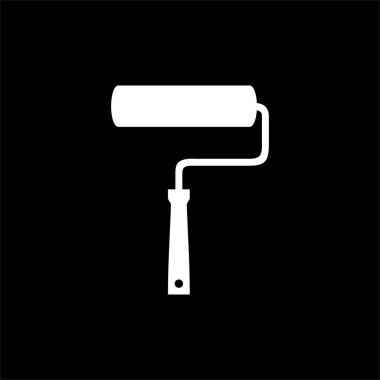 Boya Roller Silhouette, Logo Gram, Pictogram, Apps, Art Illustration, Website veya Grafik Tasarım Elemanı için kullanılabilir. Vektör İllüstrasyonu
