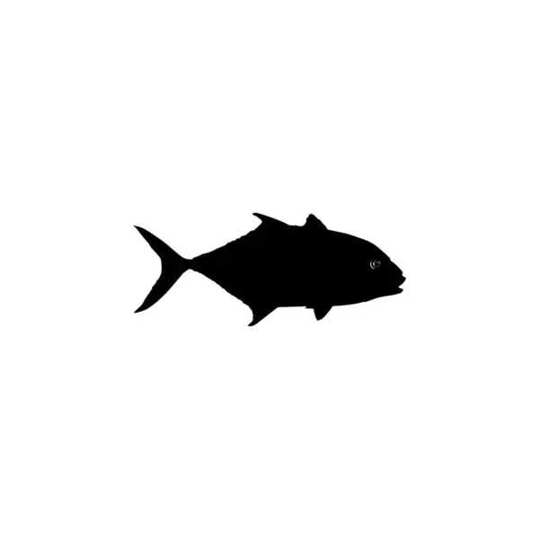 ジャックファミリーに分類された巨大な海洋魚種 カランクス イグノビリス バリアリー ロニンジャック 巨大なキングフィッシュ Gtフィッシュ またはポンテックと呼ばれています — ストックベクタ