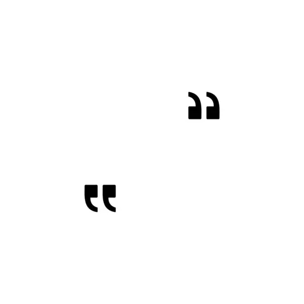 Anführungszeichen Symbolsymbol Kann Für Raum Für Zitat Text Titel Rede — Stockvektor