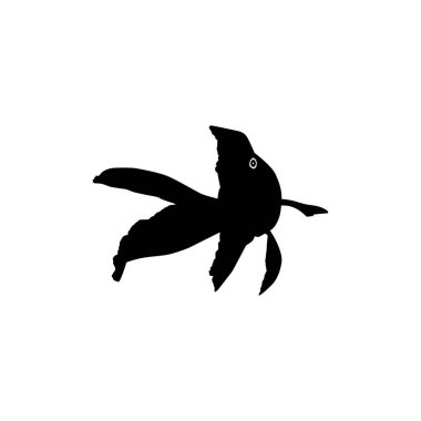 Altın Balık Silueti, Logo Gram, Sanat Illustration, Pictogram, Website, Dekorasyon veya Grafik Tasarım Elementi için kullanılabilir. Vektör İllüstrasyonu