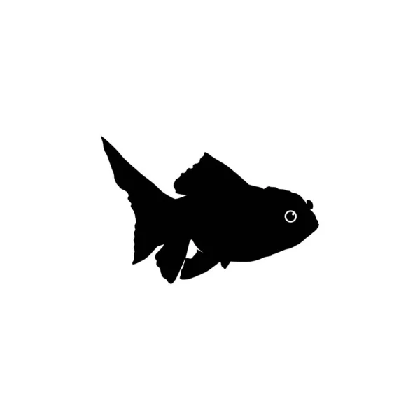 Gold Fish Silhouette Może Być Używany Logo Gram Art Illustration — Wektor stockowy