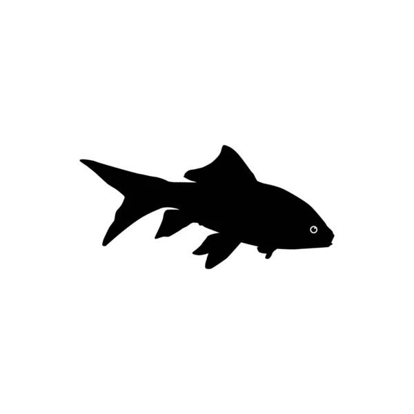 Guld Fish Silhouette Kan Användas För Logotyp Gram Art Illustration — Stock vektor