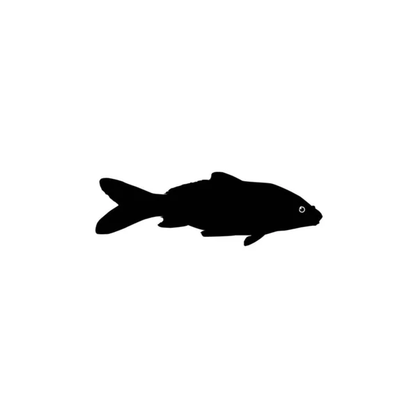 Altın Balık Silueti Logo Gram Sanat Illustration Pictogram Website Dekorasyon — Stok Vektör