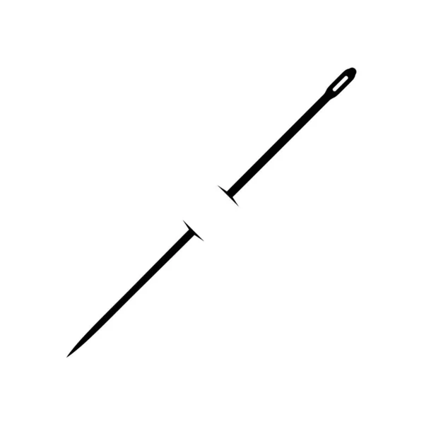 Needle Silhouette Kan Användas För Art Illustration Logo Gram Logotyp — Stock vektor