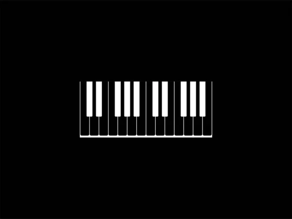 Piano Keyboard Silhouet Kan Worden Gebruikt Voor Art Illustration Logo — Stockvector