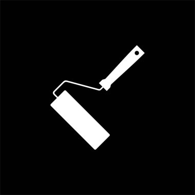 Boya Roller Silhouette, Logo Gram, Pictogram, Apps, Art Illustration, Website veya Grafik Tasarım Elemanı için kullanılabilir. Vektör İllüstrasyonu