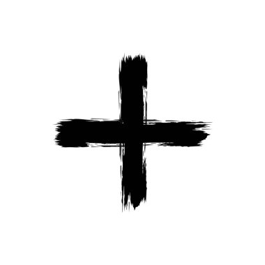 Boya Fırçası, Fırça Vuruşu, Soyut Artı şekli, Logo Gram, Sanat İllüstrasyonu, Mark veya Grafik Tasarım Elementi için kullanılabilir. Vektör İllüstrasyonu