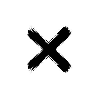 Boya Fırçası, Fırça Vuruşu, Soyut Çapraz şekil, Logo Gramı, Sanat İllüstrasyonu, Mark veya Grafik Tasarım Elementi için kullanılabilir. Vektör İllüstrasyonu