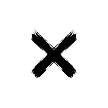 Boya Fırçası, Fırça Vuruşu, Soyut Çapraz şekil, Logo Gramı, Sanat İllüstrasyonu, Mark veya Grafik Tasarım Elementi için kullanılabilir. Vektör İllüstrasyonu