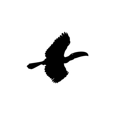 Uçan Tukanlar. Tukanlar, yoldan geçen Ramphastidae familyasının Neotropik üyeleridir. Ramphastidae, Amerikan barbeküleri Bird Silhouette ile en yakın akrabadır. Vektör İllüstrasyonu